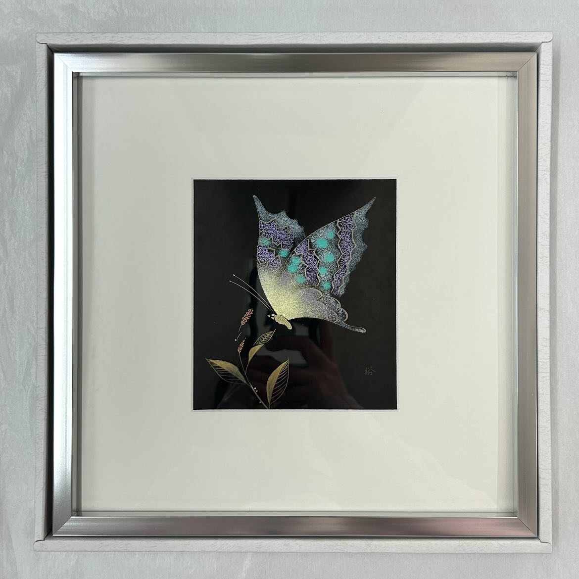 輪島塗パネルアゲハ 漆塗