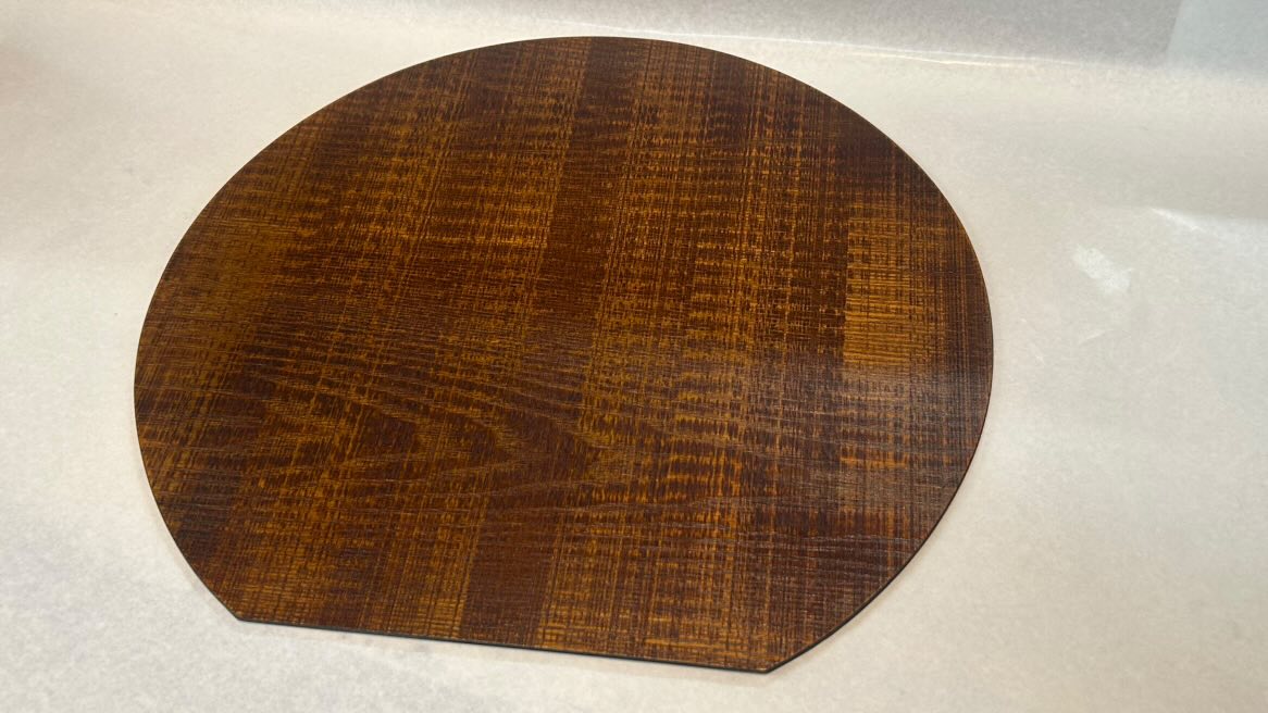 木製半月敷膳すり漆尺３寸