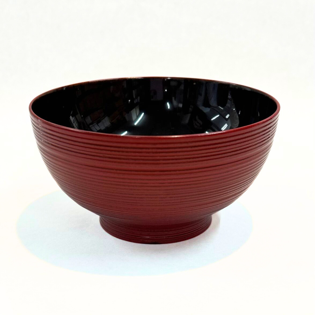 木製欅夢うるし富貴汁椀朱木地呂 化粧箱入 /お椀/漆塗(食洗機対応)
