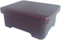 木製タメ漆無地丼重