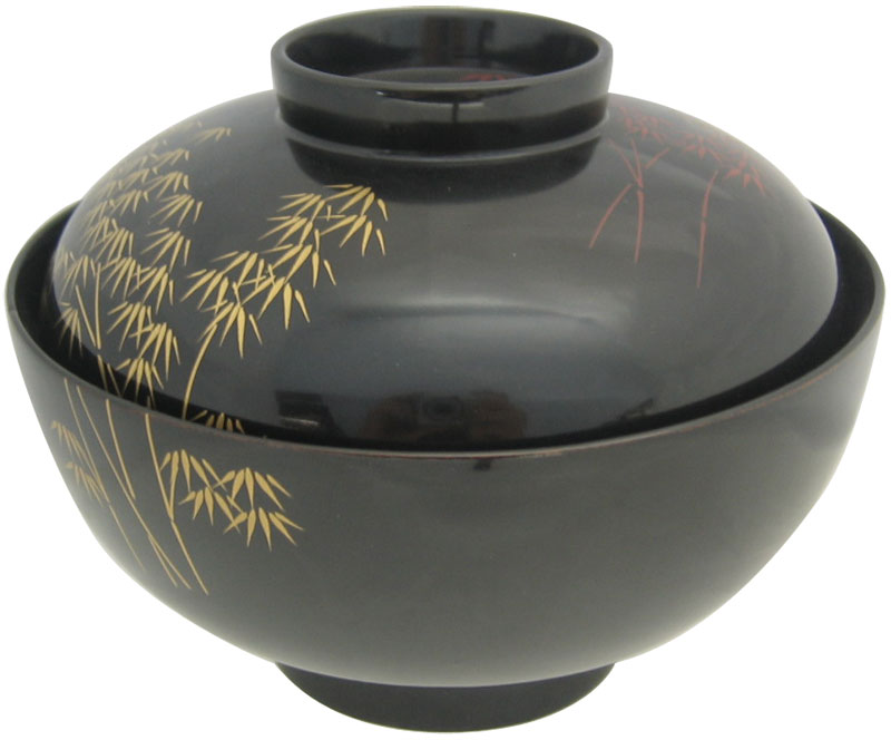 木製黒仙才椀金朱竹漆塗　一客売