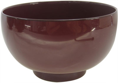 3.6寸布袋汁椀銀朱 夢うるし塗(食洗機対応) /お椀/漆塗/木質