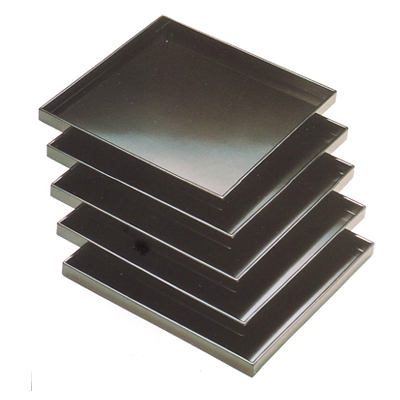 茶道具・茶懐石 樹脂製うるし塗 茶懐石会席膳(五客入)